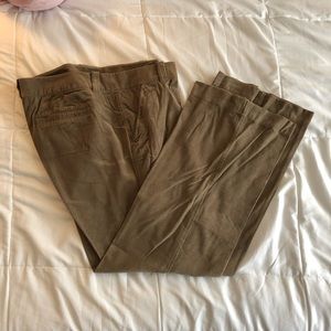 Tan wide leg corduroy pants